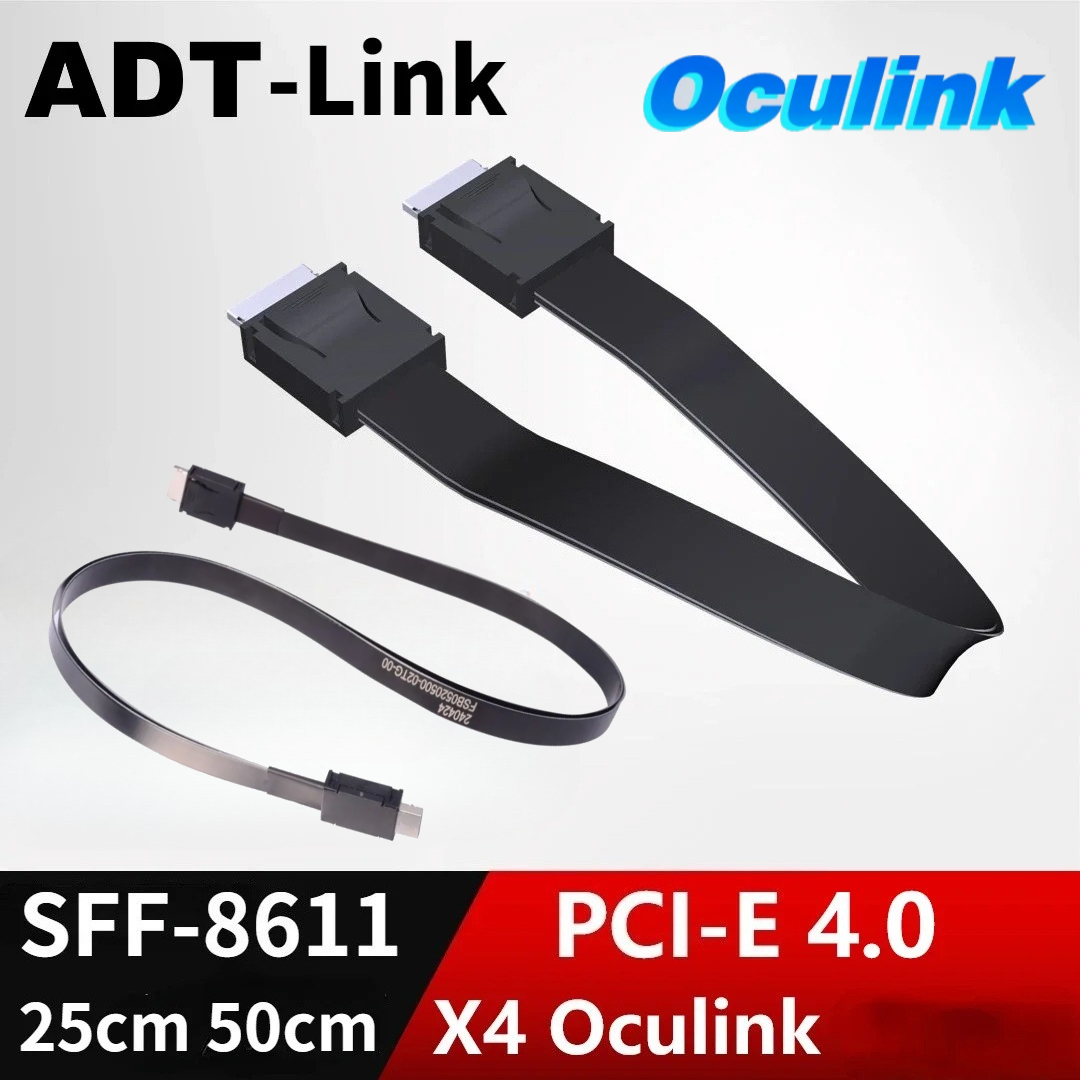 External Gpu Dock Pcie 4.0 Oculink - 1M PCI-E 4.0 X4 SFF-8611 オス-FFC