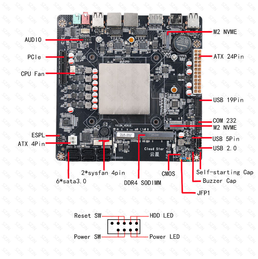 Mini ITXマザーボード N100 N150 DIY N - Nas Motherboard N100 6 Sata のレビューと価格