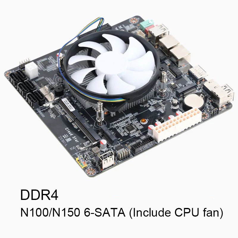 6ベイN100/N150 NASマザーボード DDR4 6  - Nas Motherboard N100 6 Sata のレビューと価格