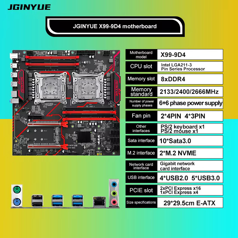 X99 デュアルマザーボード CPU LGA 2011-3対 - X99 Dual Cpu Motherboard Combo のレビューと価格