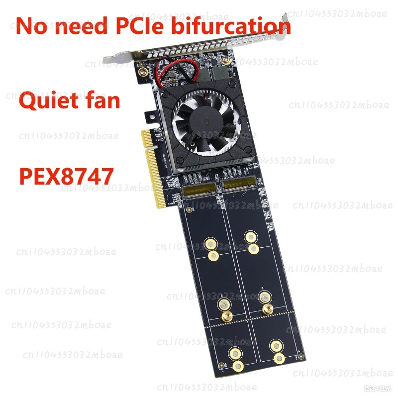 PEX8747 チップ PCIe 3.0 X8 クアッド M - Quad M.2 Nvme Pcie Bifurcation Card のレビューと価格